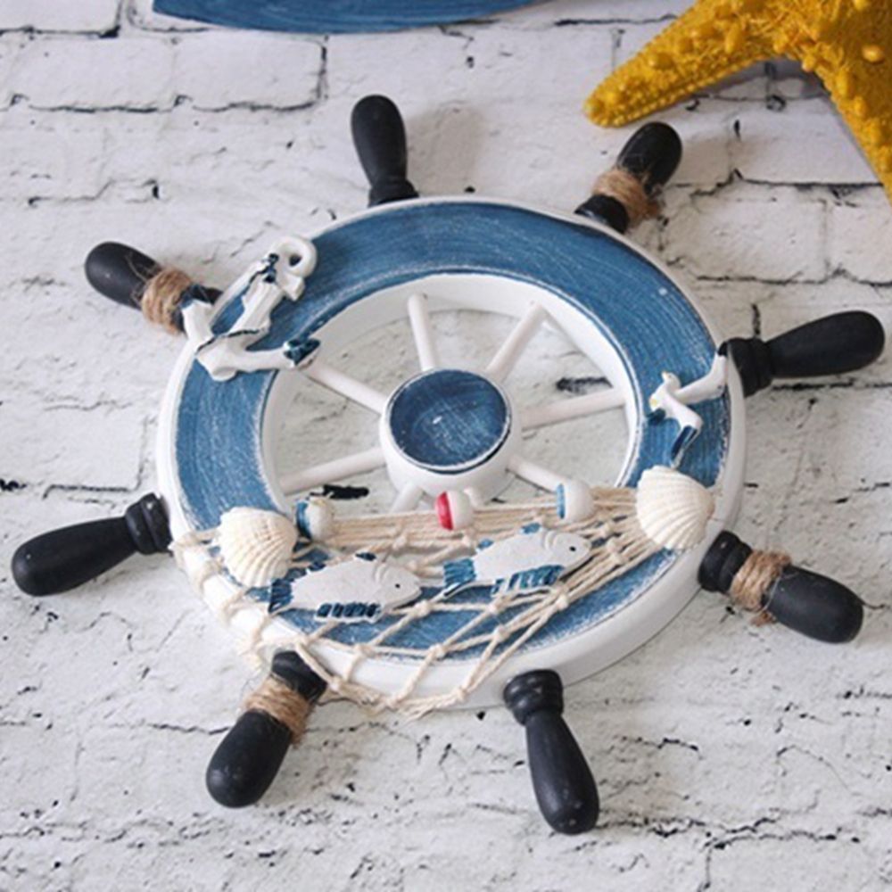 Vintage 9 Inch Beach Home Fish - Fishing Boat Steering Wheel recension och pris