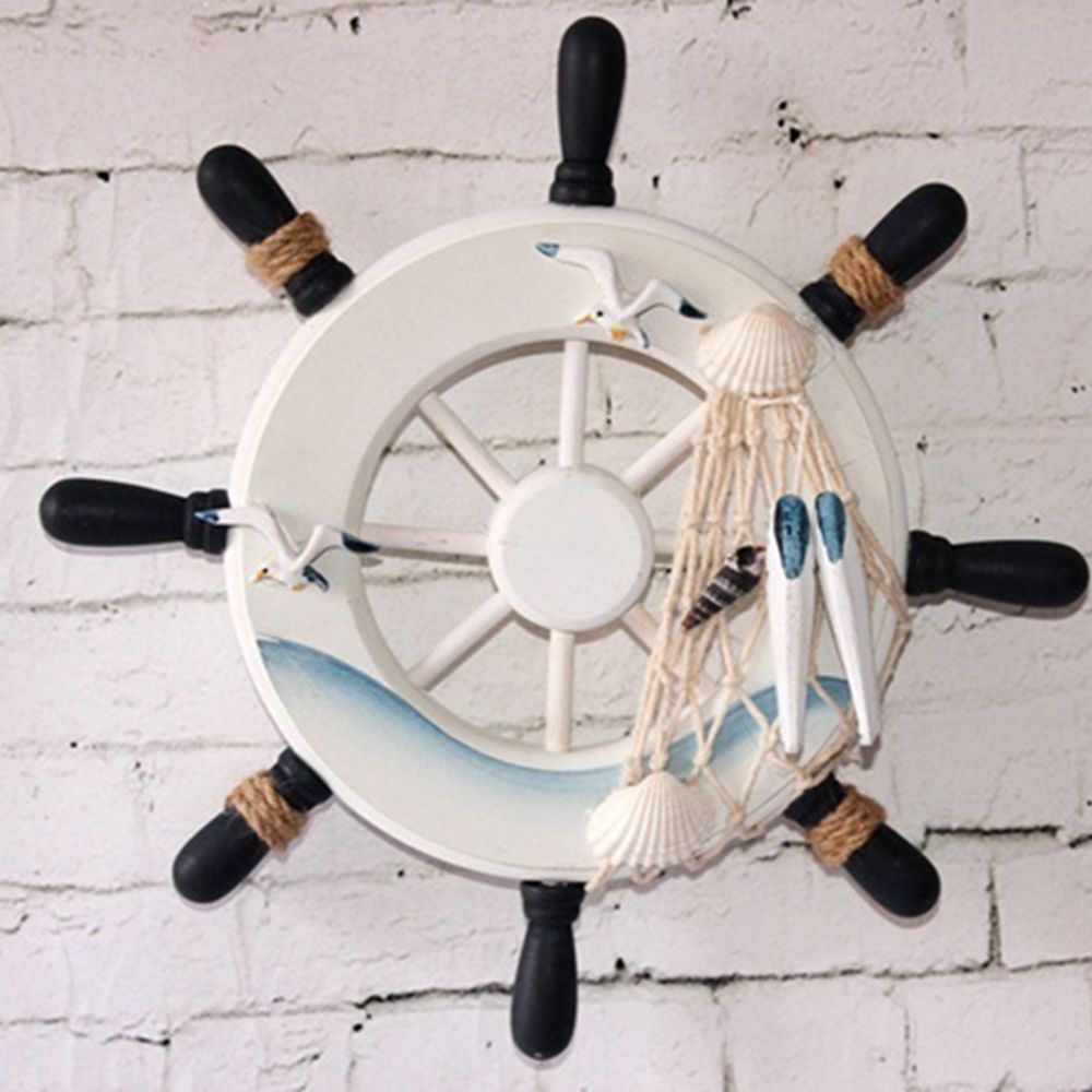 Vintage 9 Inch Beach Home Fish - Fishing Boat Steering Wheel recension och pris