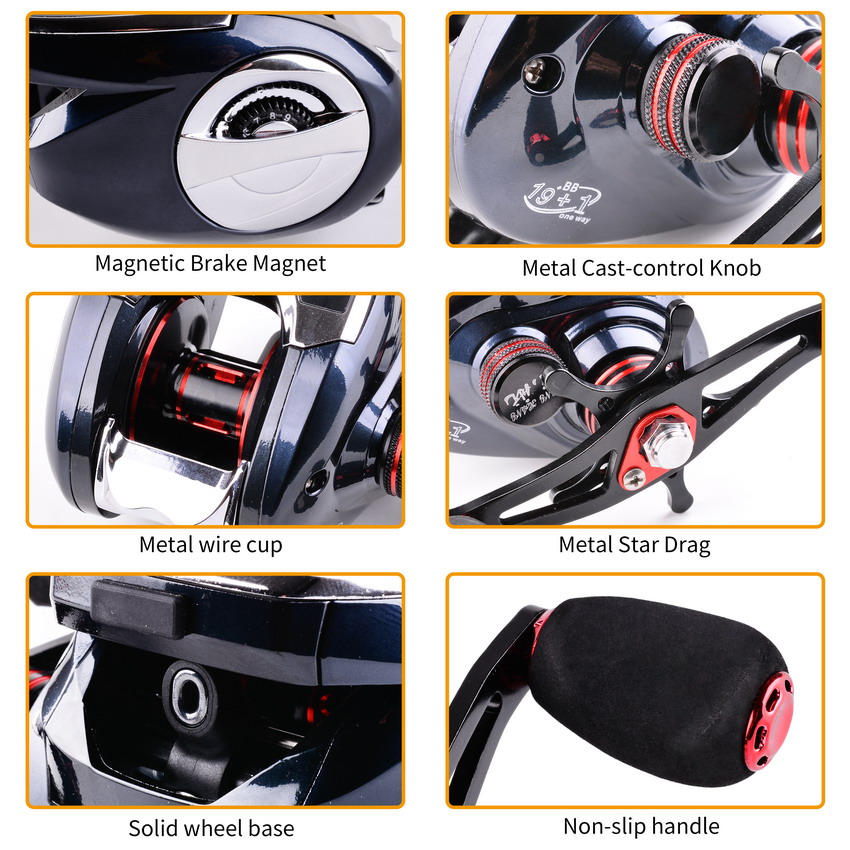8.0:1 19+1BB Fishing Reel Left - Fishing Boat Steering Wheel recension och pris